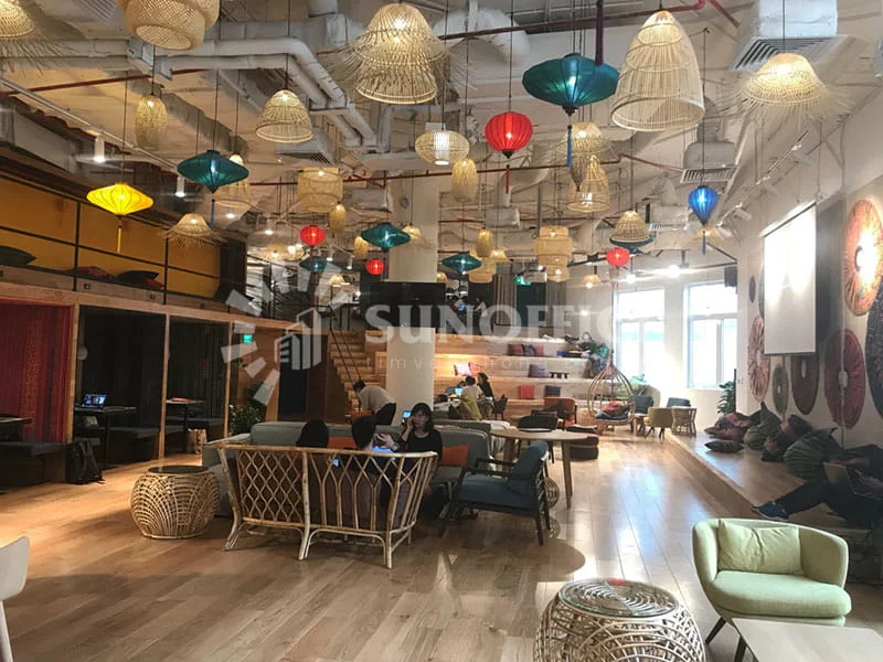 Không gian khu Coworking Space cho thuê tại Indochina Plaza