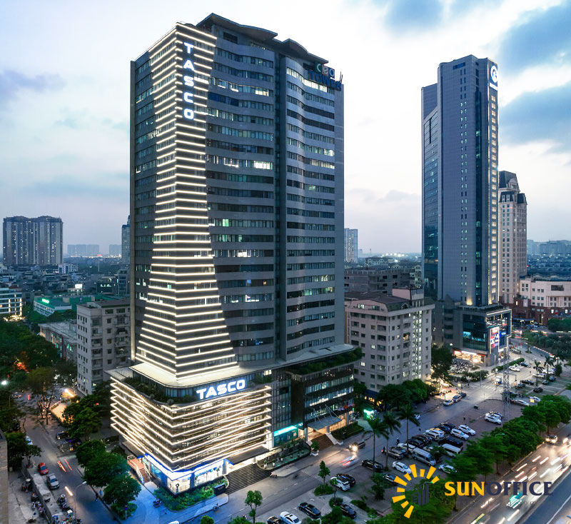 Toàn cảnh tòa nhà Tasco Tower Lô HH2 Khu Đô Thị Mễ Trì đường Phạm Hùng quận Nam Từ Liêm Sunoffice