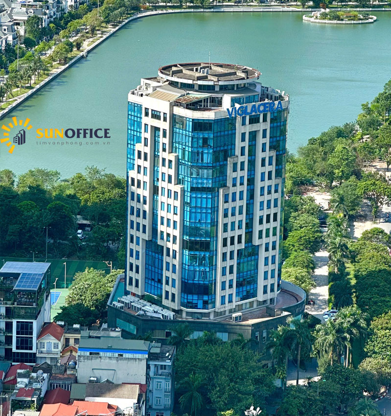 Toàn cảnh tòa nhà Viglacera Tower số 1 Đại Lộ Thăng Long Quận Nam Từ Liêm Sunoffice