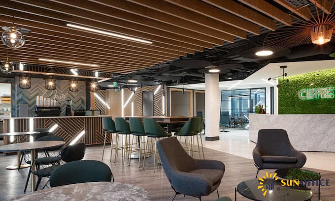 Tòa nhà được quản lý bởi dịch vụ của CBRE