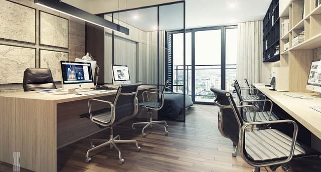 Officetel là gì | 12 căn hộ Officetel cho thuê ở Hà Nội 12 Officetel tại dự án The Lotus Center thiết tông màu trầm hút mắt