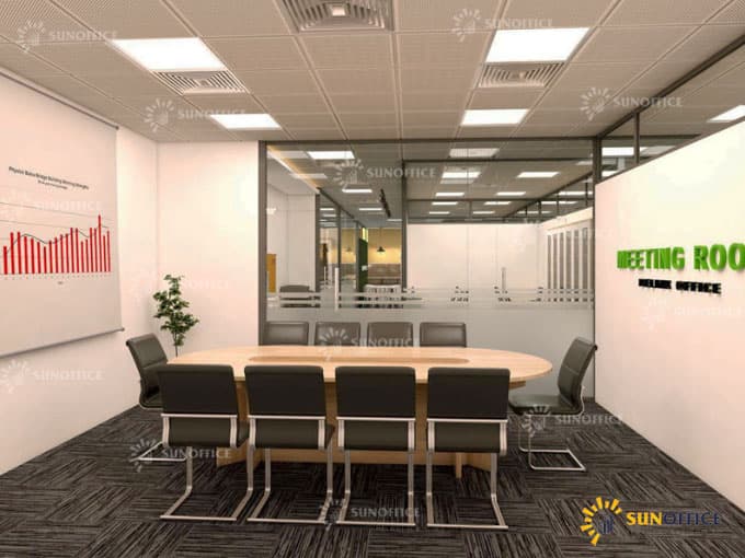 Phòng họp dành cho 10 người tại văn phòng trọn gói Belink Office