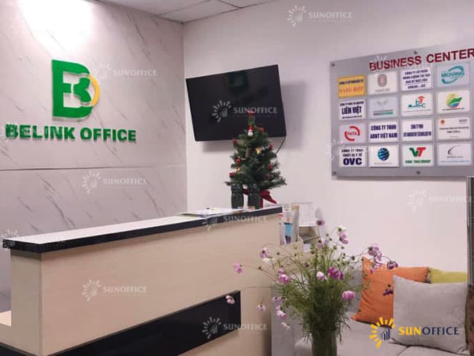 Lễ tân khu văn phòng trọn gói Belink Office 