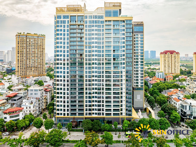 toàn cảnh tòa Heritage Westlake Tây Hồ số 677 phố Lạc Long Quân Quận Tây Hồ Sunoffice