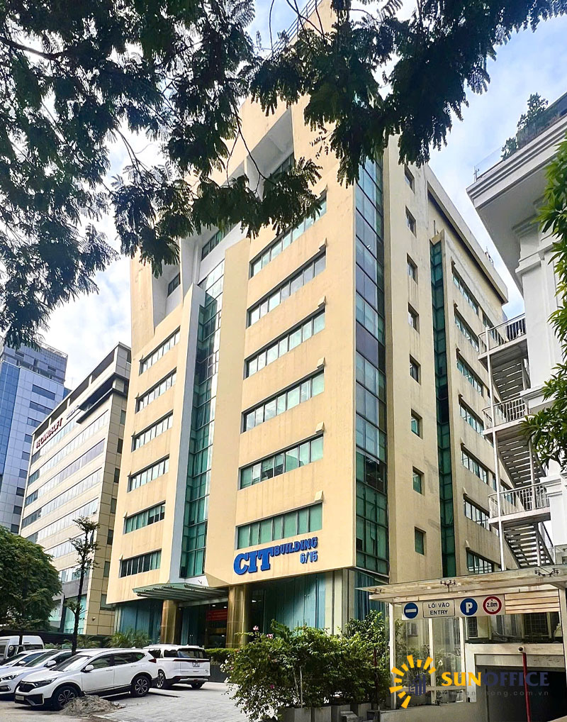 tổng quan tòa nhà CIT Building số 6 ngõ 15 Phố Duy Tân Quận Cầu Giấy Sunoffice
