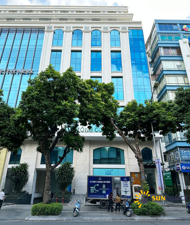 Toàn cảnh toà nhà Tổng công ty Giấy - Vinapaco số 37 đường Ngô Quyền quận Hoàn Kiếm Sunoffice