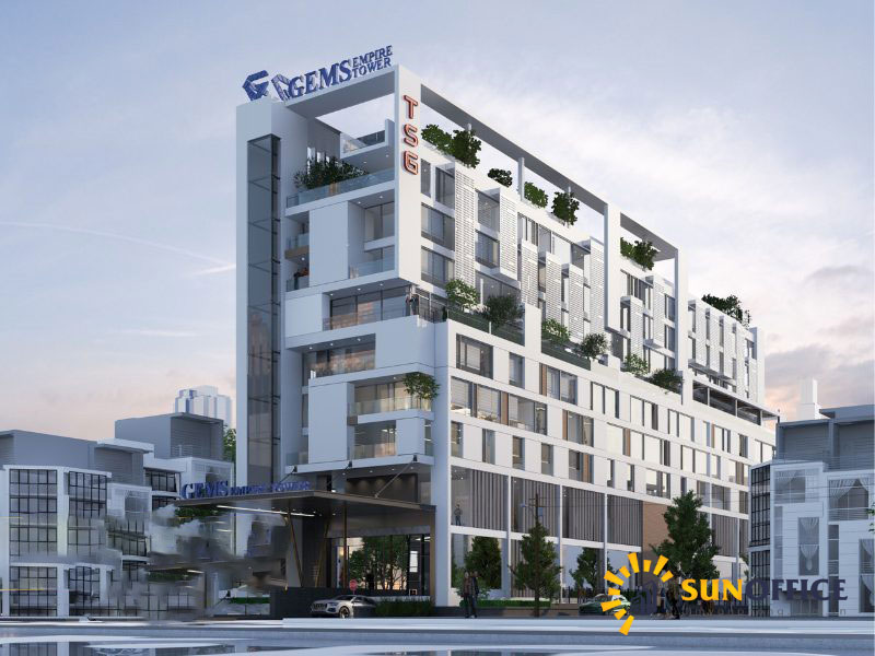Tổng thể tòa nhà Gems Empire Tower số 201 Trường Chinh Quận Thanh Xuân Sunoffice
