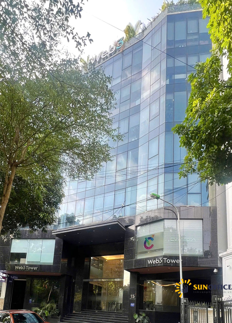 Tổng thể tòa nhà Web 3 số 15 ngõ 4 phố Duy Tân Quận Cầu Giấy Sunoffice