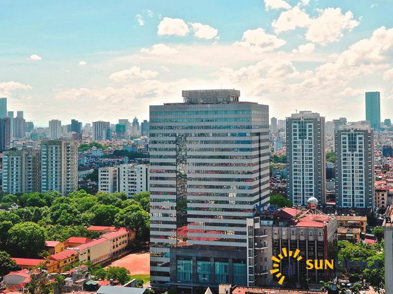 Tổng thể tòa nhà VCCI Tower số 9 Đào Duy Anh quận Đống Đa Sunoffice