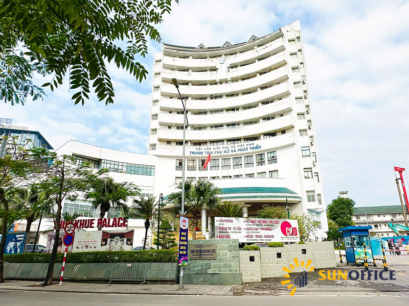 Tổng quan tòa nhà Hội Phụ nữ Việt Nam số 20 Thụy Khuê quận Tây Hồ Sunoffice