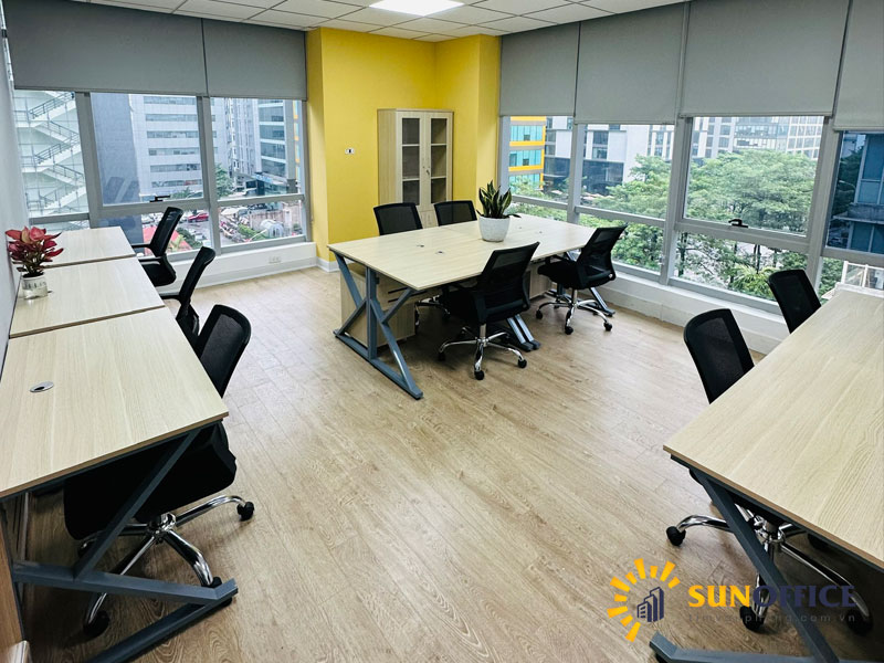 Thiết kế khu vực làm việc  tại văn phòng trọn gói Cozy Space
