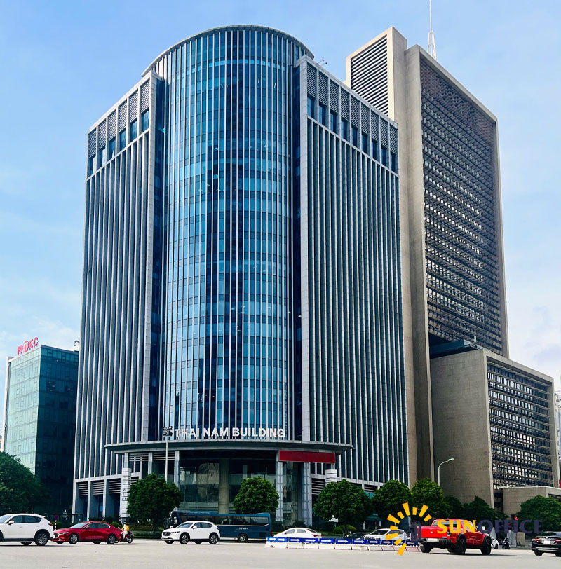 Toàn cảnh tòa nhà Thái Nam Building Đường Dương Nghệ Quận Cầu Giấy Sunoffice