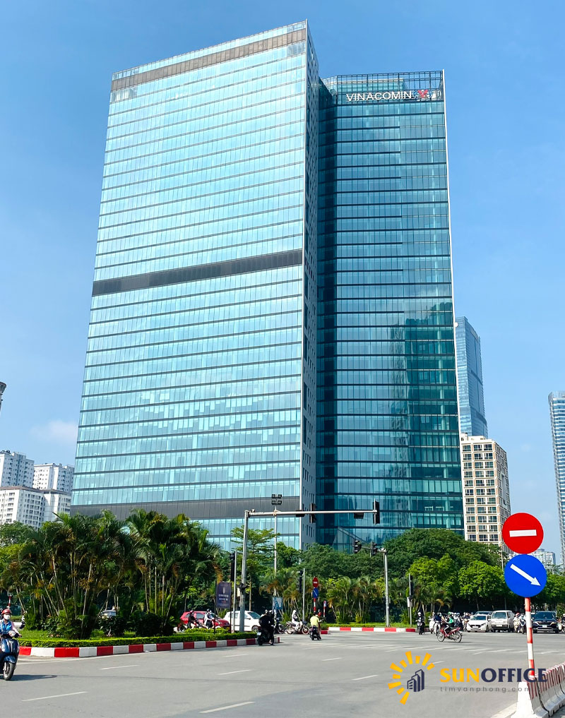 Tổng thể tòa Vinacomin Tower số 3 phố Dương đình nghệ Quận Cầu Giấy Sunoffice