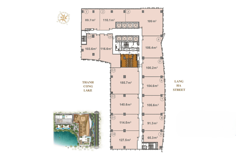 Mặt bằng tòa nhà BRG Diamond Park Plaza