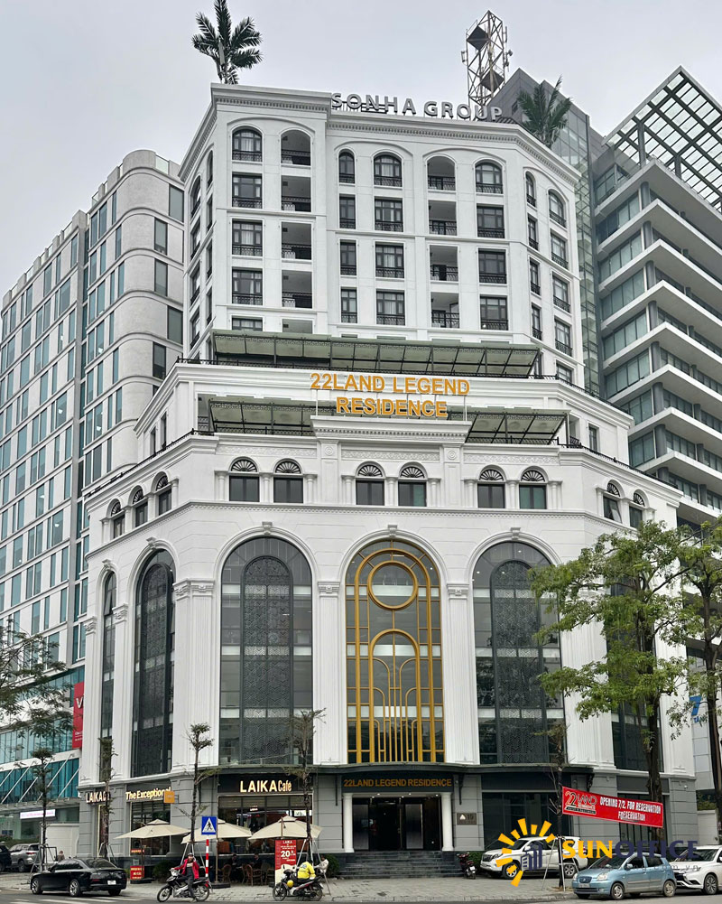 Toàn cảnh tòa nhà 22 Land Legend Residence số 15 Duy Tân Quận Cầu Giấy Sunoffice