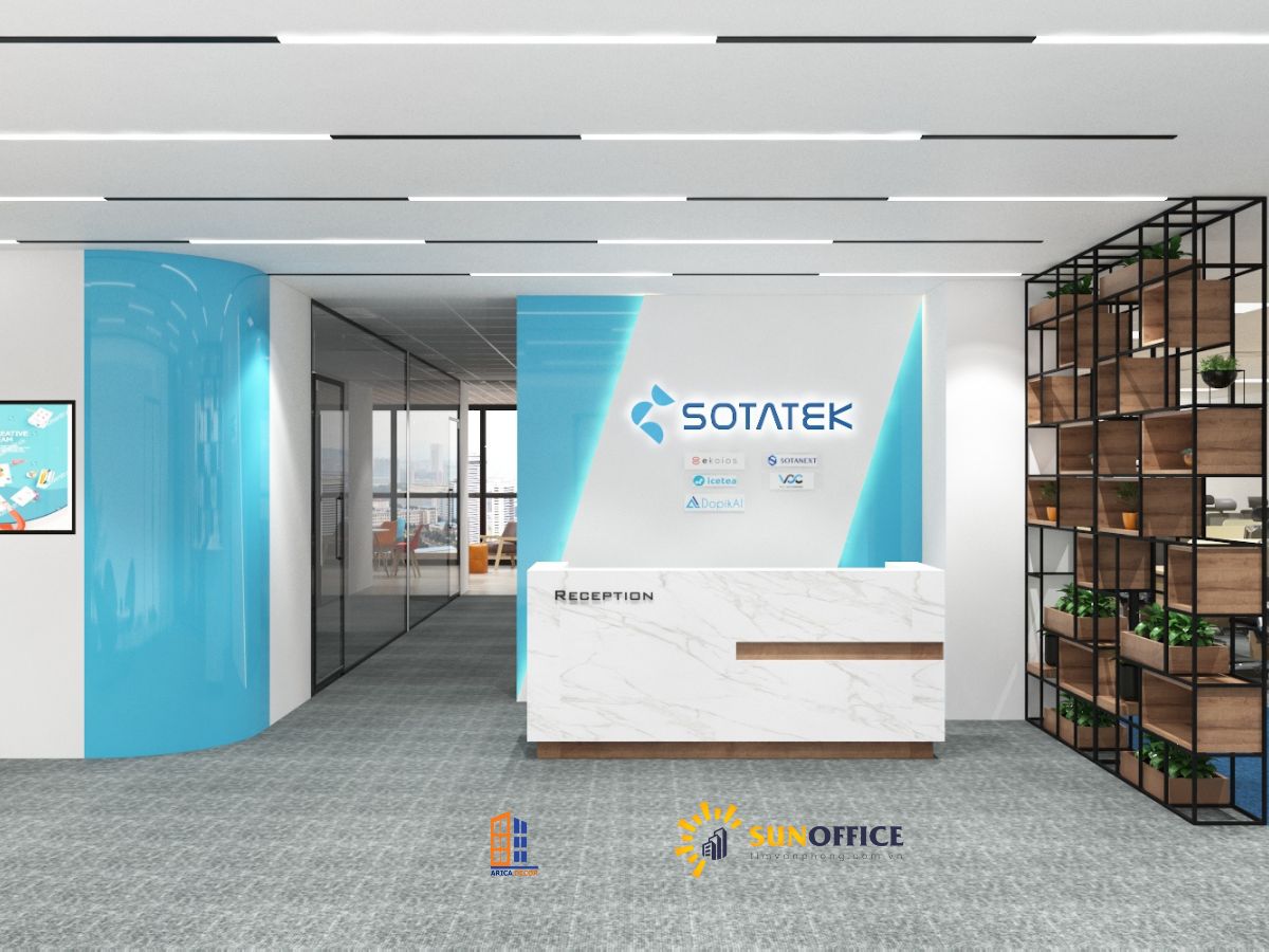 Thiết kế và thi công văn phòng công ty Sotatek
